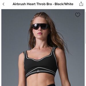 ALO Yoga Black and White Sports Bra